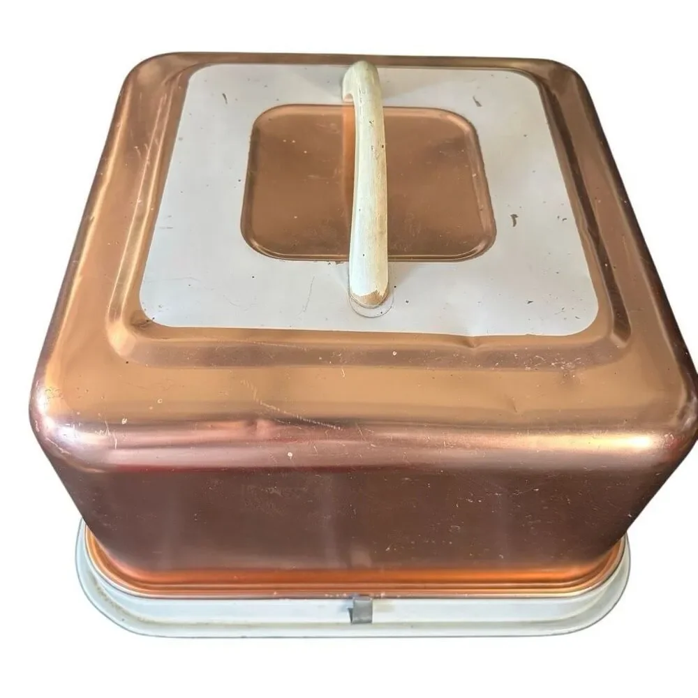 Mirro Copper Finish Aluminum Square Interlocking Cake Cover